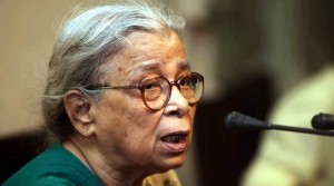 noted writer and social activist mahasweta devi. *** Local Caption *** noted writer and social activist mahasweta devi. Express archive photo Partha Paul
